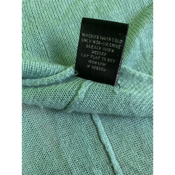 Womens Light Green Knit Poncho Cardigan OSFM Open Front Soft - Picture 8 of 8